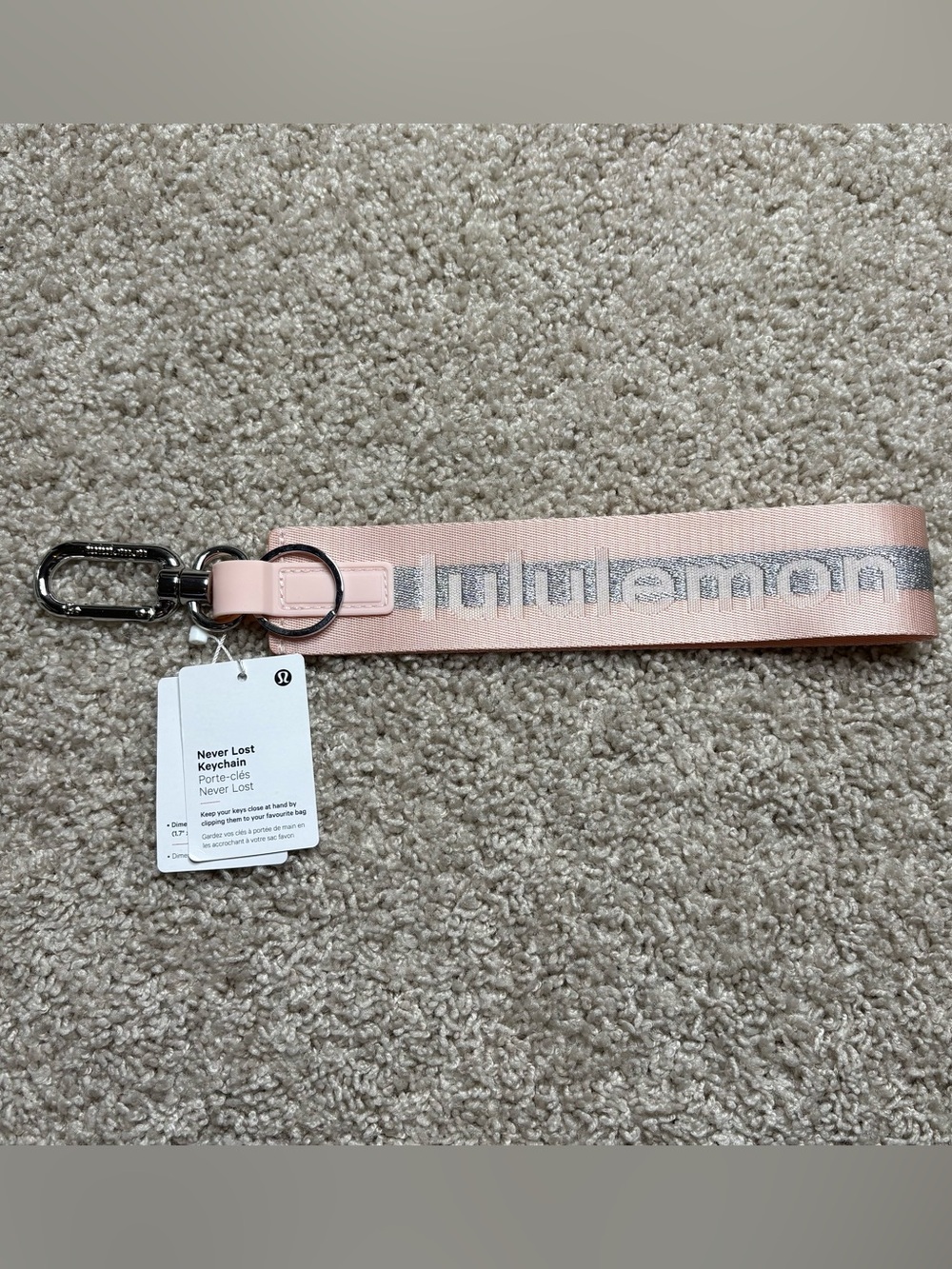 Lululemon Never Lost Keychain